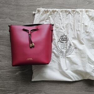 Ralph Lauren Dryden Debby II Mini Leather Drawstring Bag